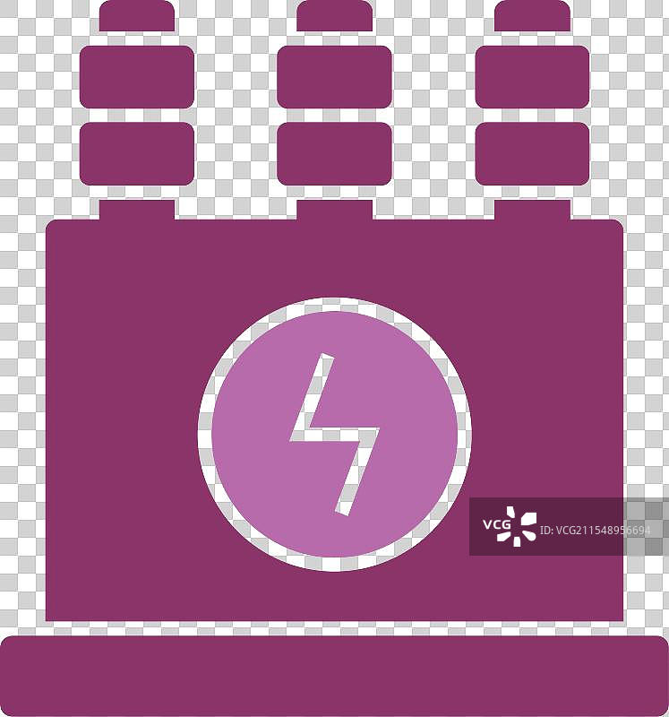 电力变压器图标，双色设计图片素材