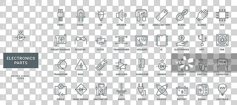 电子元件和电路图片素材