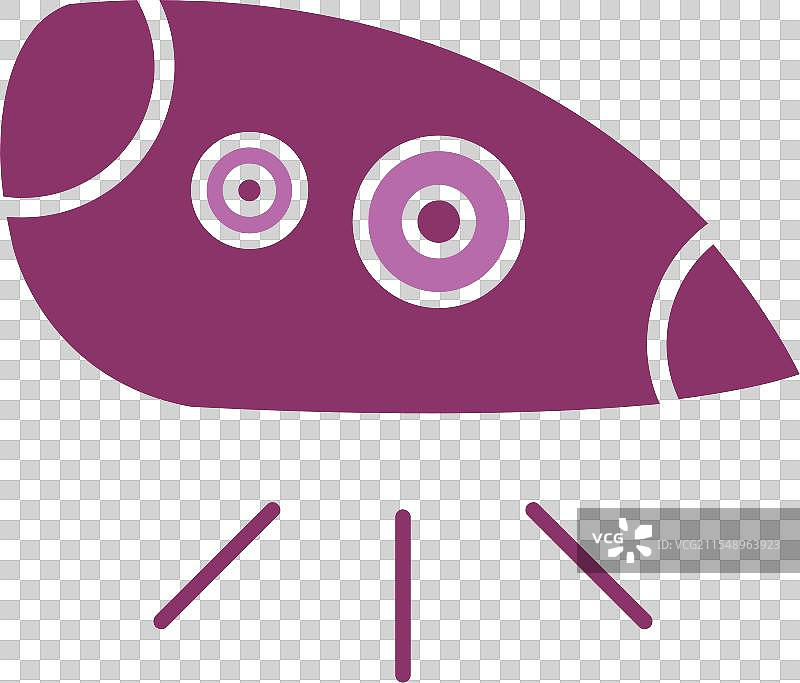 双色图标的车头灯符号图片素材