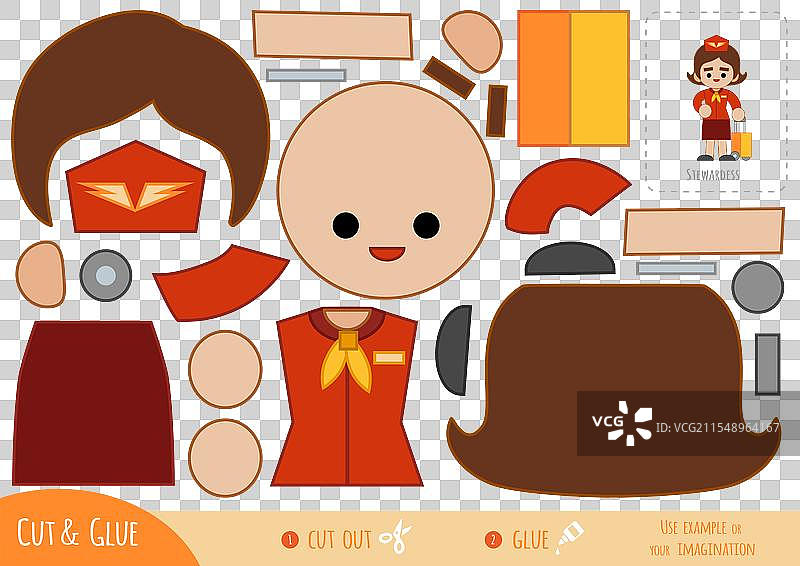 儿童乘务员教育纸牌游戏图片素材