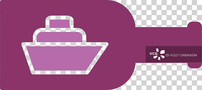 瓶中船图标，双色设计图片素材