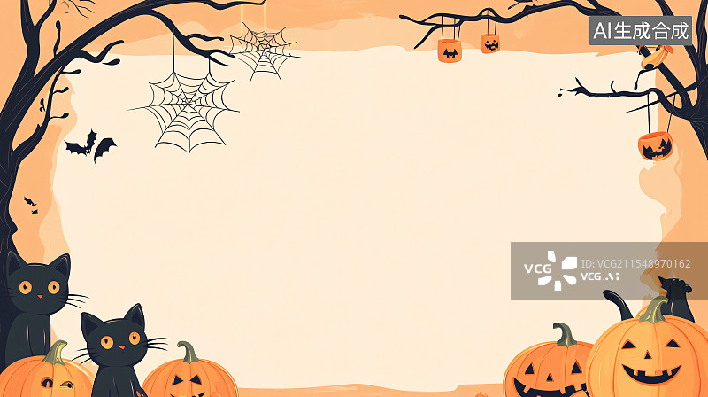 【AI数字艺术】万圣节装饰背景图片素材