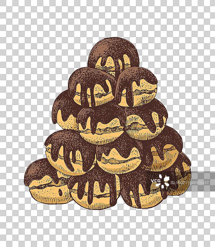 手绘的利润角色甜点图片素材