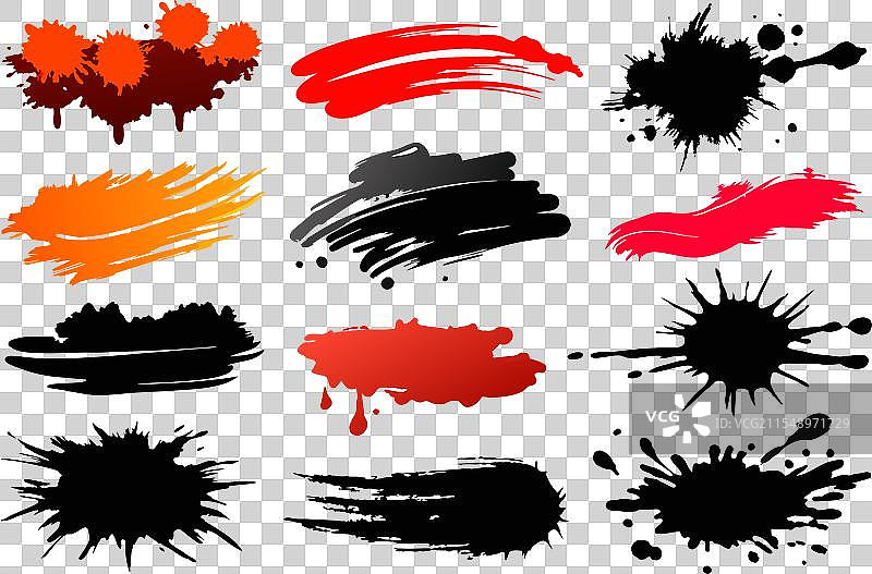 五彩斑斓的油漆飞溅图片素材