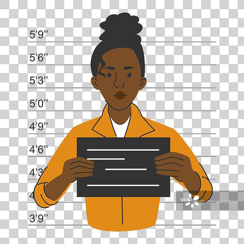 孤立的女性犯罪嫌疑人照片图片素材