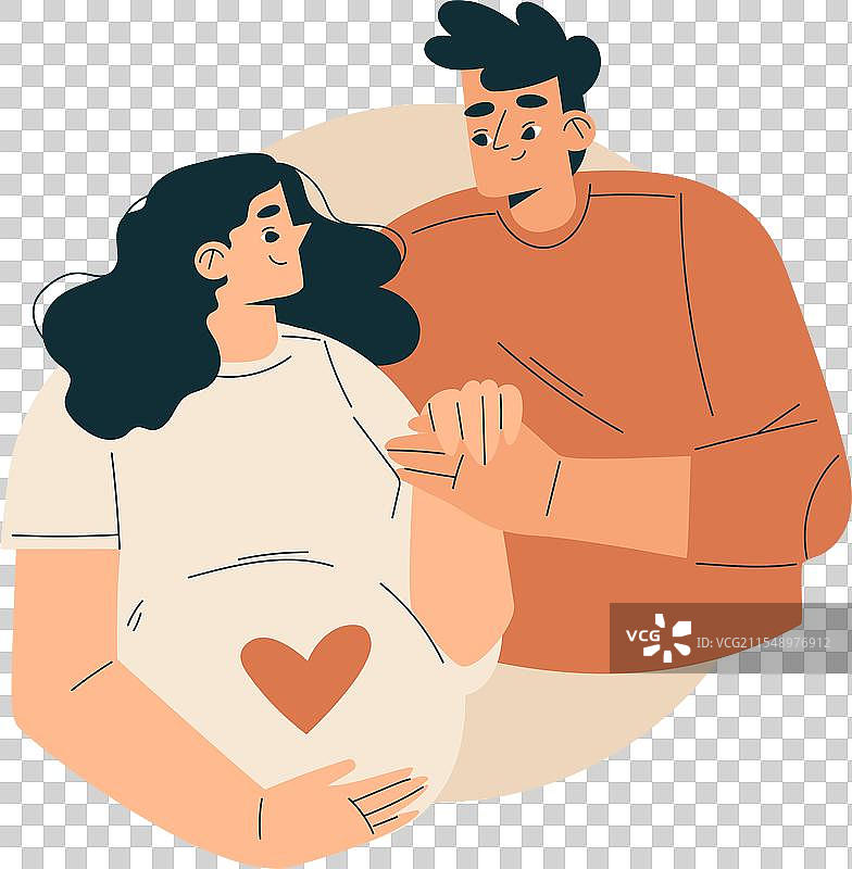 年轻男女的怀孕计划图片素材