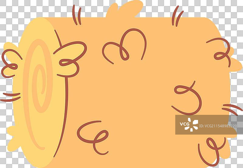 圆形干草卷图片素材