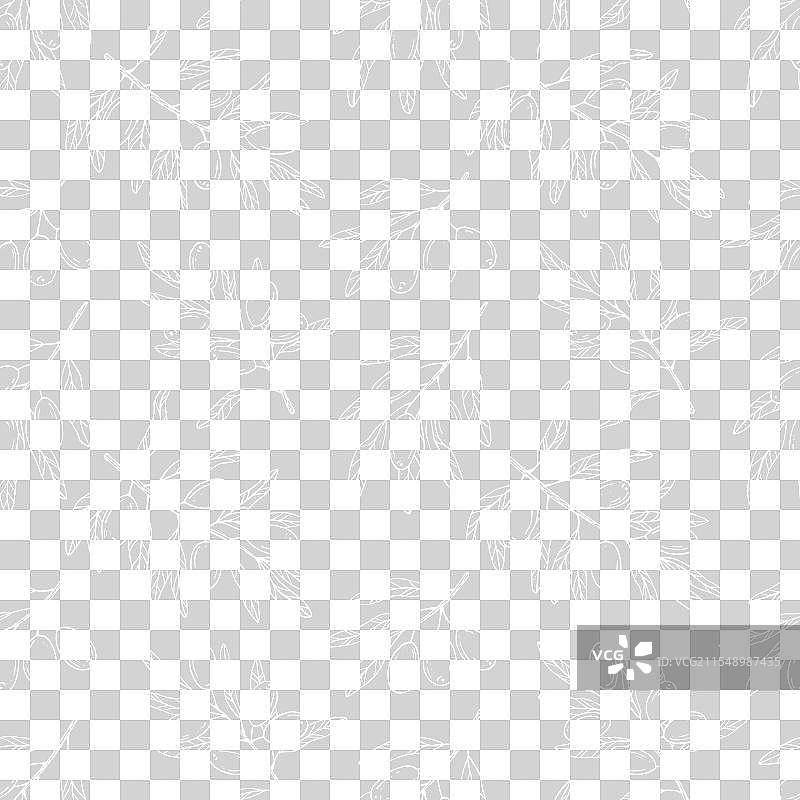 无缝图案，带有植物橄榄枝图片素材