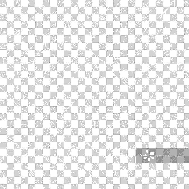 无缝图案，带有植物橄榄枝图片素材