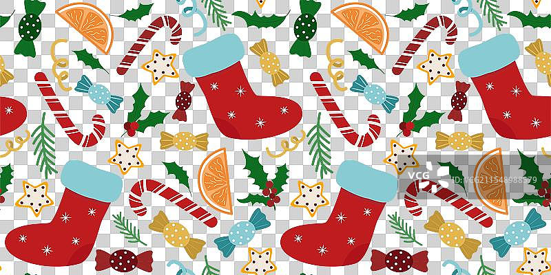 五彩缤纷的圣诞礼物包装纸图片素材