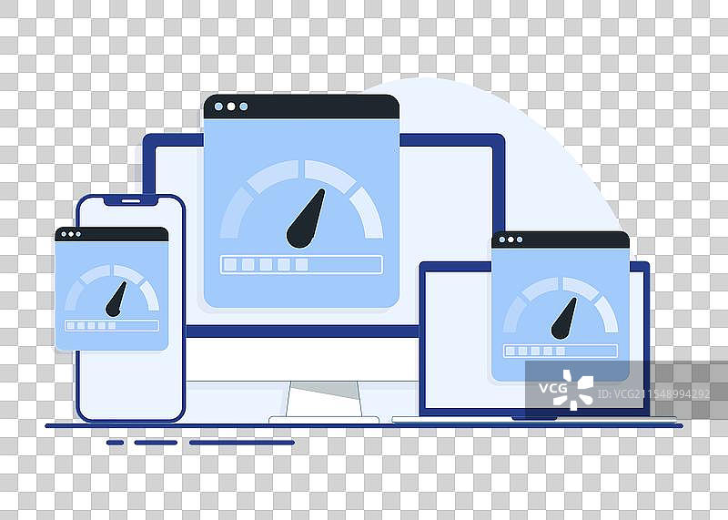 屏幕上的互联网连接速度测试图片素材