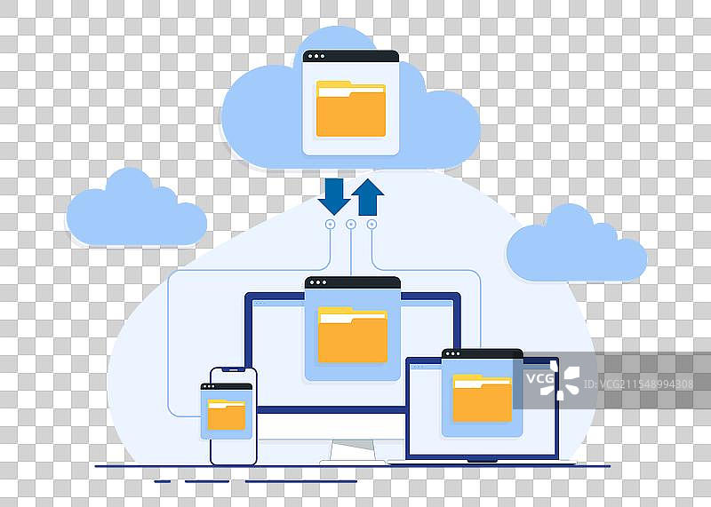 云计算扁平化模板图片素材