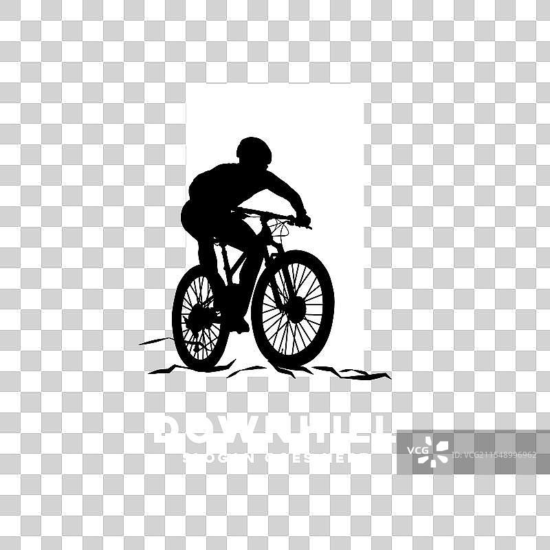 山地自行车运动标志模板设计图片素材