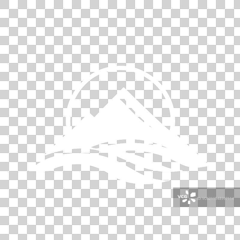 极简主义的山脉logo设计图片素材