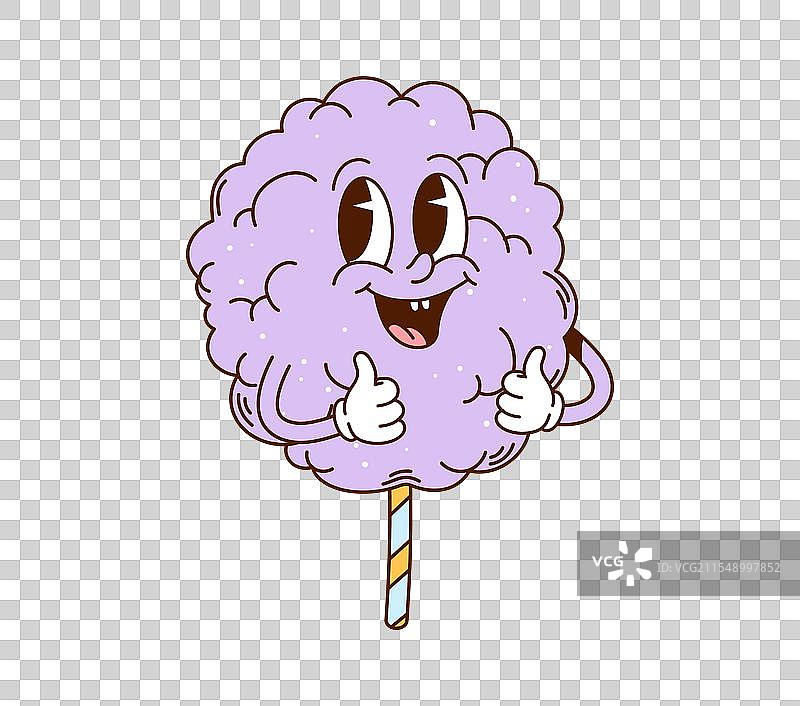 复古卡通棉花糖风格的酷炫角色图片素材