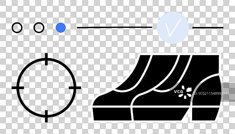 专注于时尚鞋款和选择的目标图片素材