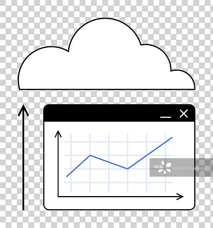 基于云的数据增长与商业分析图片素材