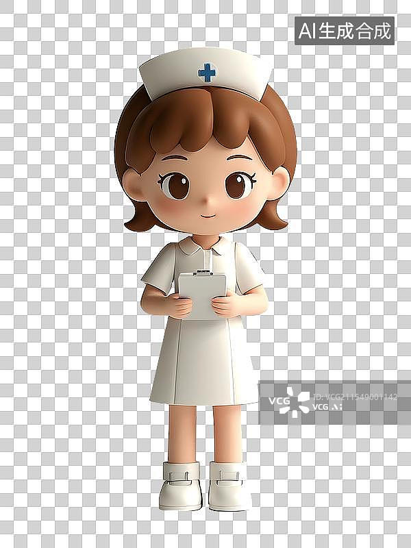 【AI数字艺术】3D女护士设计素材图片素材