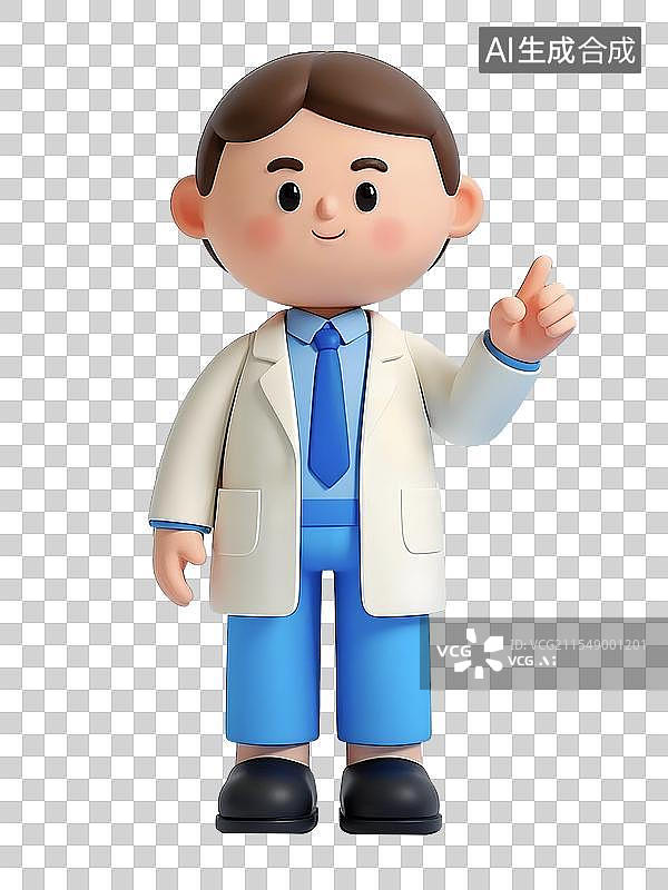 【AI数字艺术】3D男医生医学顾问医疗讲解设计素材图片素材