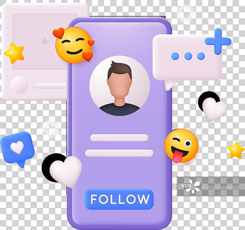 社交媒体平台在线社交沟通图片素材