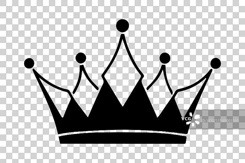 优雅的皇冠图标，背景为白色图片素材