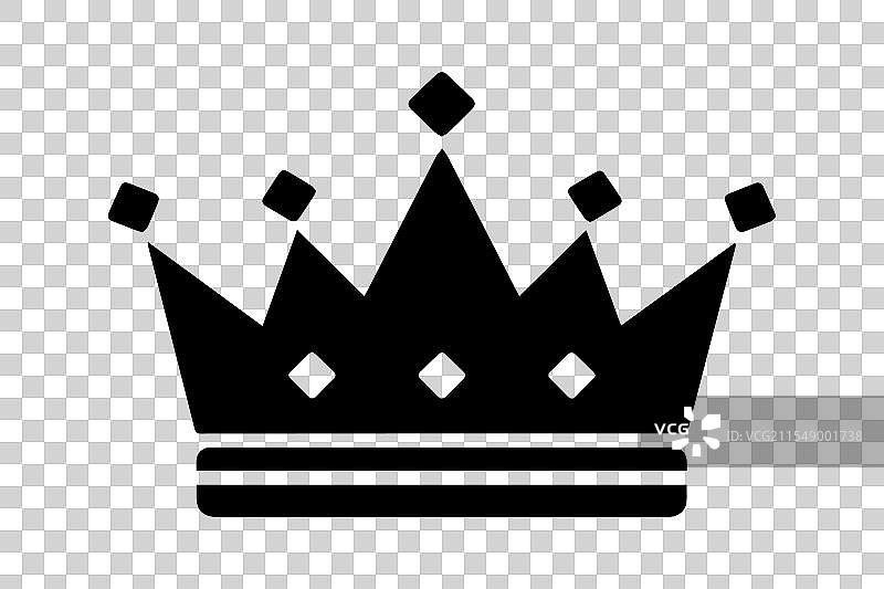 优雅的皇冠图标，背景为白色图片素材