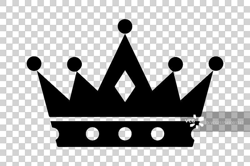 优雅的皇冠图标，背景为白色图片素材