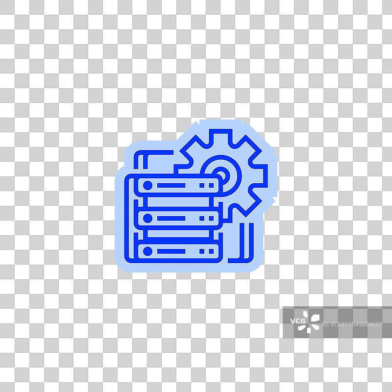 服务器网络配置设置线条图标图片素材