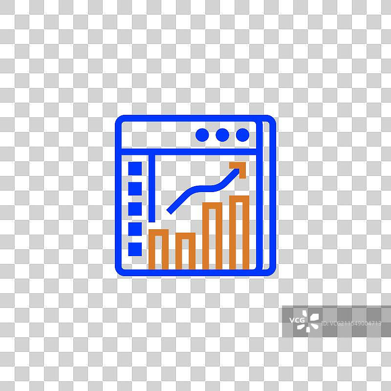 分析仪表板线性图标线条风格标志图片素材