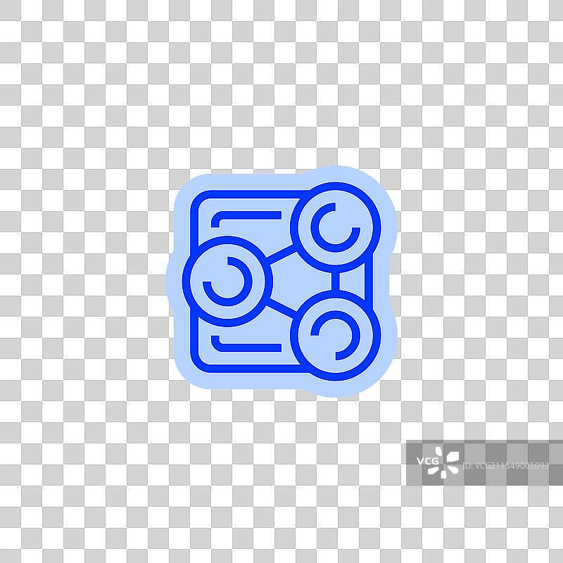 分享线条图标，线性风格，适用于移动设备图片素材