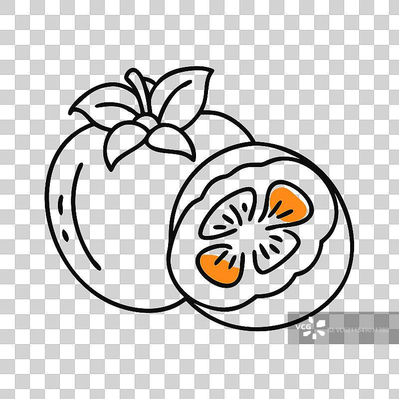 富有柿子图标 水果图标图片素材