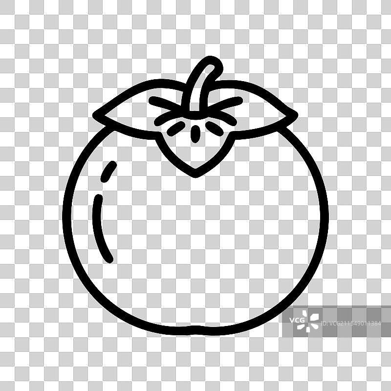 冬季柿子图标 水果图标图片素材