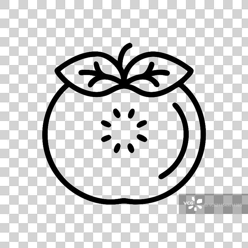 富有柿子图标 水果图标图片素材