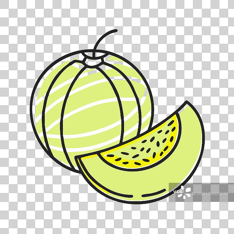 蜜露瓜图标 水果图标图片素材