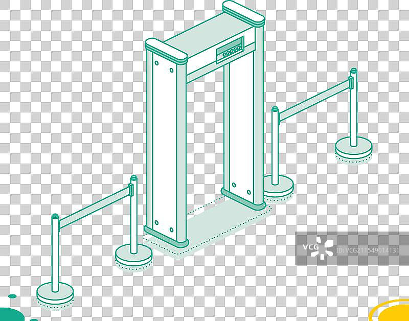 等距机场安检金属探测门图片素材