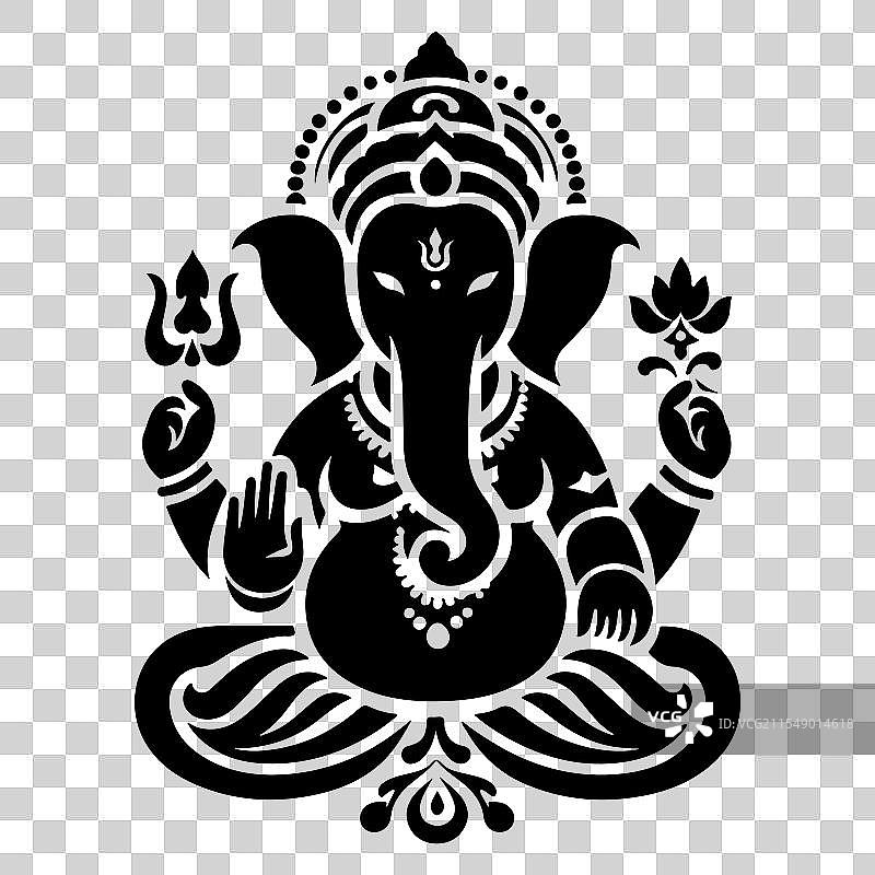 白色背景上的甘尼许神图片素材