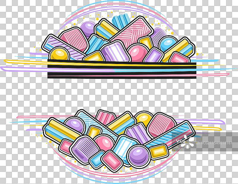 泡泡糖的边框图片素材