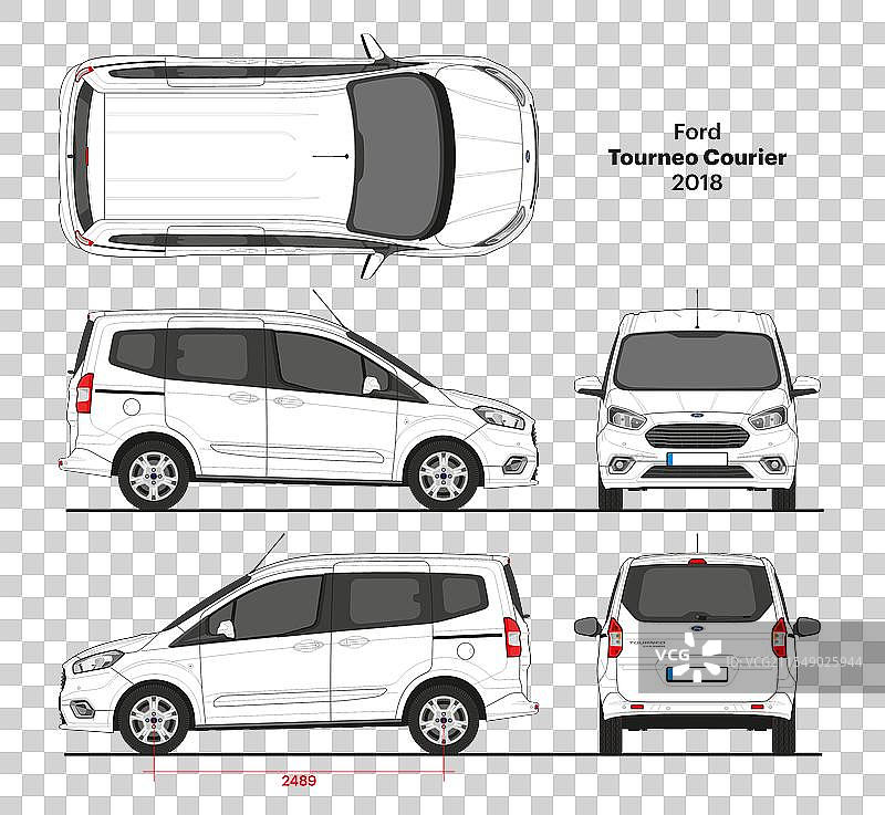 2018年福特图尔诺快递乘客厢式车图片素材