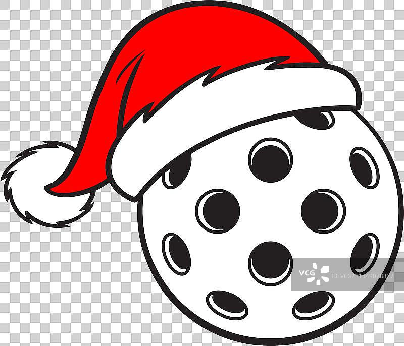 戴着圣诞帽的皮克尔球图片素材