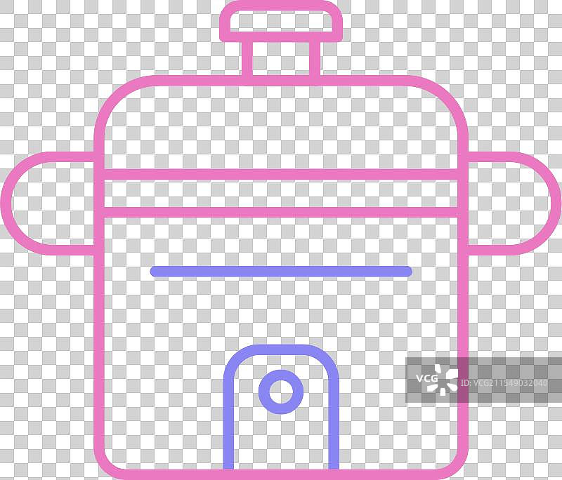 电饭煲线条双色图标图片素材