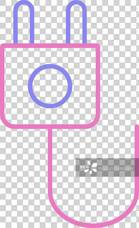 双色插头线图标图片素材