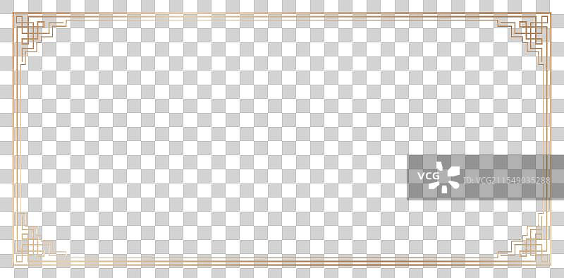 中国风格的装饰性金色边框角落图片素材