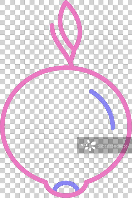 丑橘水果的双色线条图标图片素材