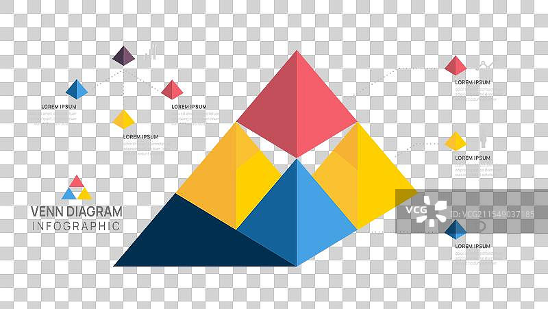 信息图表金字塔维恩图表模板图片素材