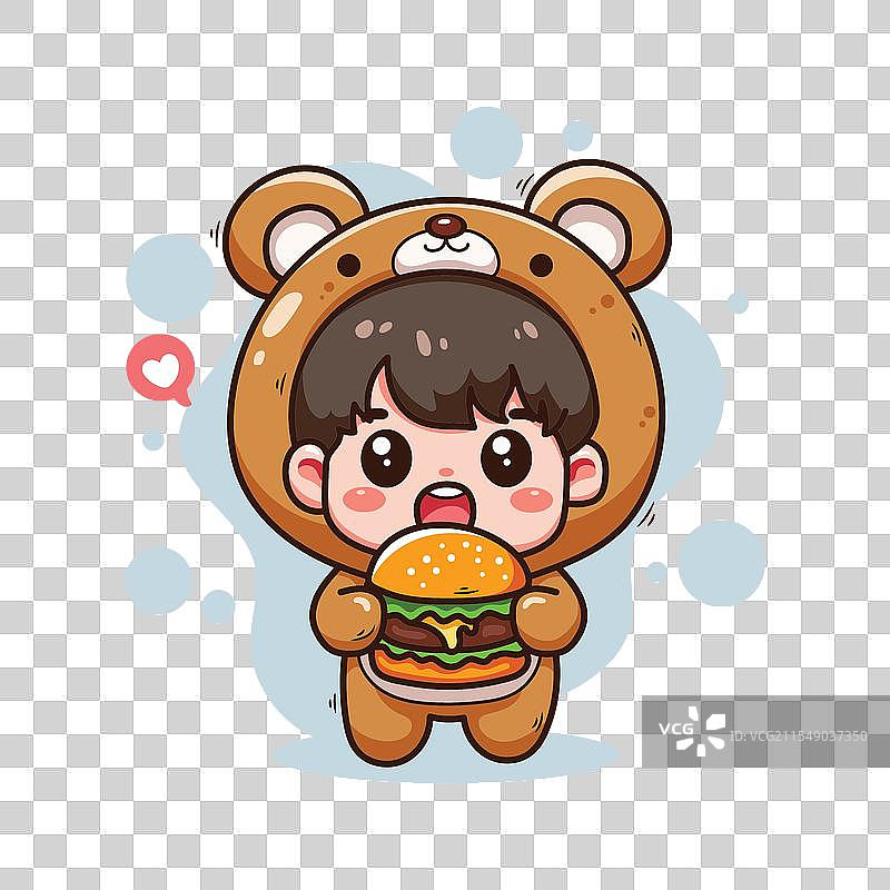 可爱的小男孩穿着图片素材