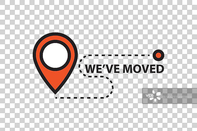 我们移动了带针的简约图标图片素材