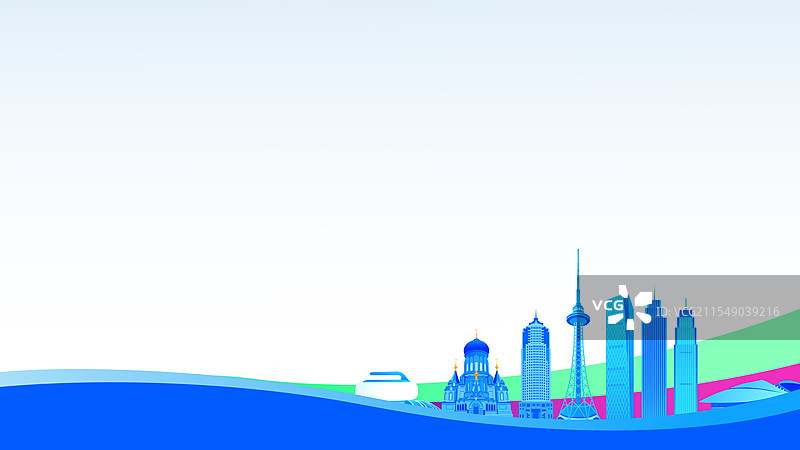 高端精品哈尔滨科技矢量插画图片素材