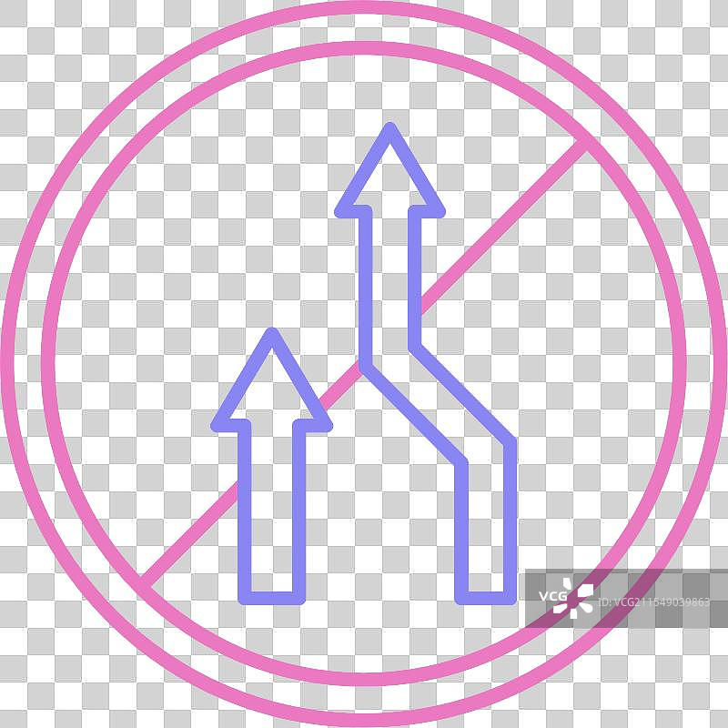 禁止超车的双色图标图片素材