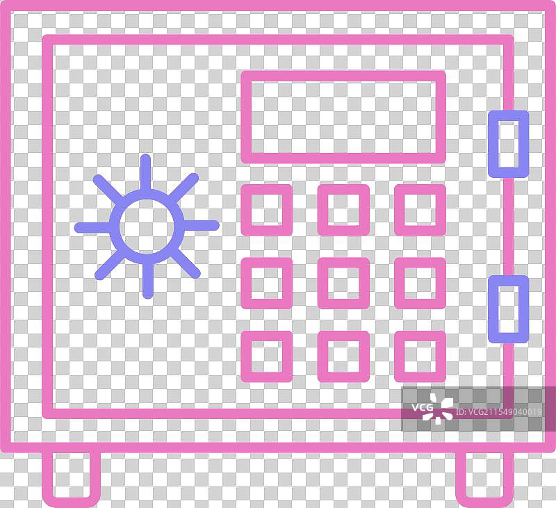 安全箱线条双色图标图片素材