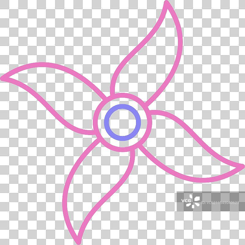 双色图标的九重葛图片素材